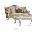 Bowery Hill Tufted Sofa with Wingback Design in Champagne Gold Fabric