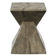 Bowery Hill Cement Accent Table in Weathered Oak Finish