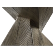 Bowery Hill Cement Accent Table in Weathered Oak Finish