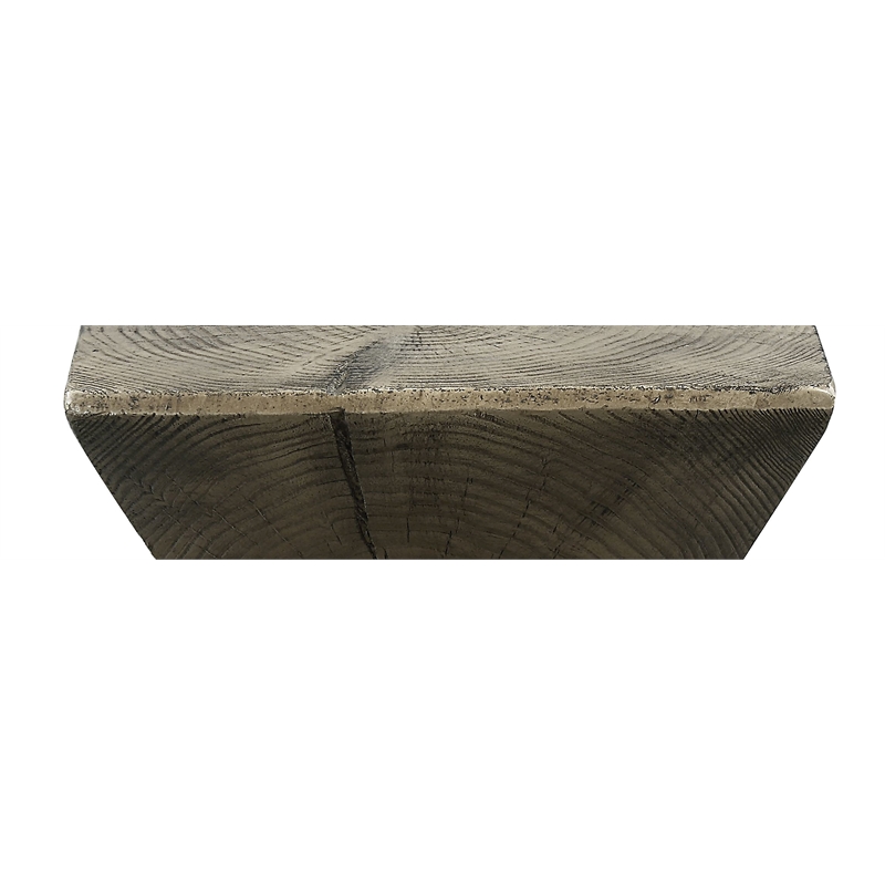 Bowery Hill Cement Accent Table in Weathered Oak Finish