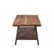 Bowery Hill Rectangular Wooden Coffee Table in Weathered Oak and Sandy Black