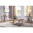 Bowery Hill Rectangular Wooden Coffee Table in Weathered Oak and Sandy Black