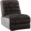 Bowery Hill Power Motion Recliner in Top Grain Leather and Aluminum