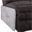 Bowery Hill Power Motion Recliner in Top Grain Leather and Aluminum
