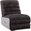 Bowery Hill Power Motion Recliner in Top Grain Leather and Aluminum