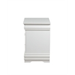Bowery Hill 2-Drawer Nightstand in White with Nickel Handles