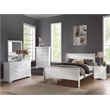 Bowery Hill 2-Drawer Nightstand in White with Nickel Handles