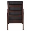 Bowery Hill Faux Leather Rocking Chair in Dark Brown and Espresso
