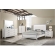 Bowery Hill Haiden Rectangular Wood Framed Dresser Mirror in White