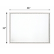 Bowery Hill Haiden Rectangular Wood Framed Dresser Mirror in White