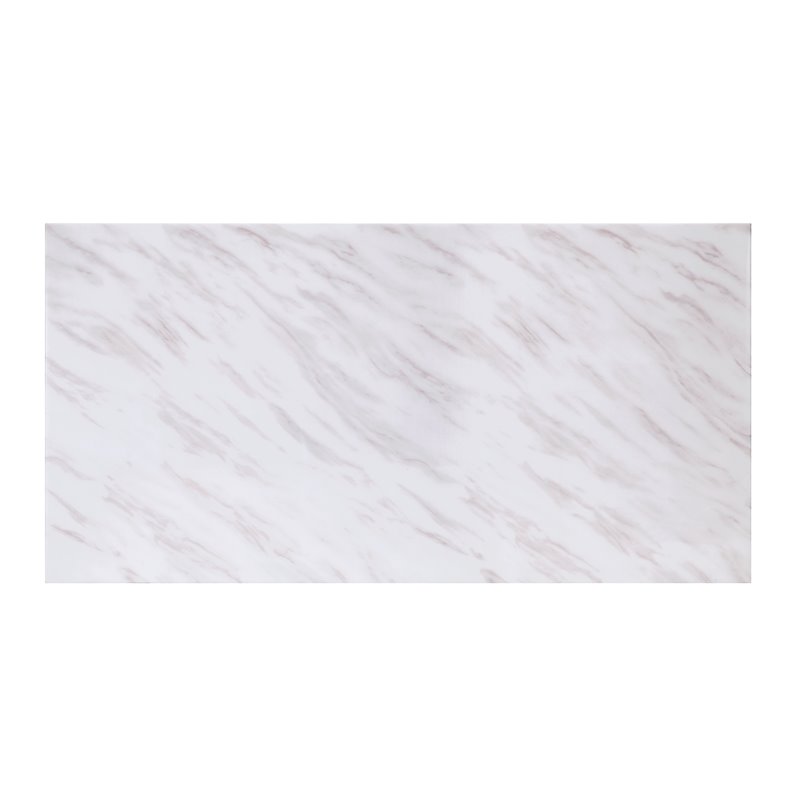 Bowery Hill Zander Dining Table in Faux Marble and Mirrored Silver
