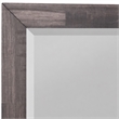Bowery Hill Rectangular Wooden Bedroom Mirror with Dark Cherry Finish