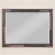 Bowery Hill Rectangular Wooden Bedroom Mirror with Dark Cherry Finish