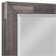 Bowery Hill Rectangular Wooden Bedroom Mirror with Dark Cherry Finish