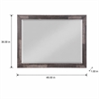 Bowery Hill Rectangular Wooden Bedroom Mirror with Dark Cherry Finish