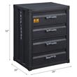 Bowery Hill Gunmetal 4-Drawer Industrial Metal Chest