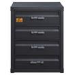 Bowery Hill Gunmetal 4-Drawer Industrial Metal Chest