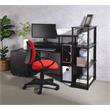Bowery Hill 4-Shelf Bookshelf with Metal Frame in Black