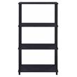 Bowery Hill 4-Shelf Bookshelf with Metal Frame in Black