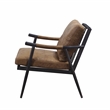 Bowery Hill Anzan Leather Accent Chair with Removable Cushions