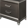 Bowery Hill 2-Drawer Wood Nightstand in Dark Champagne with Embossed Fronts
