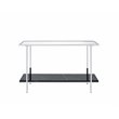 Bowery Hill Console Table with Faux Marble Shelf in Metal and Chrome Finish