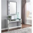 Bowery Hill Sofa Table with Mirrored Base and Faux Crystal Accents