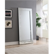 Bowery Hill Wood and Glass Rectangular Mosaic Accent Mirror in Silver