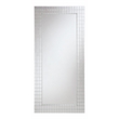 Bowery Hill Wood and Glass Rectangular Mosaic Accent Mirror in Silver