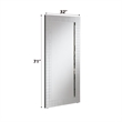 Bowery Hill Wood and Glass Rectangular Mosaic Accent Mirror in Silver