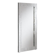 Bowery Hill Wood and Glass Rectangular Mosaic Accent Mirror in Silver