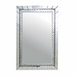 Bowery Hill Beveled Wall Mirror with Faux Crystal Trim