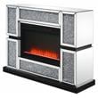 Bowery Hill LED Electric Fireplace in Mirrored Acrylic Finish