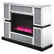 Bowery Hill LED Electric Fireplace in Mirrored Acrylic Finish