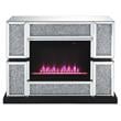 Bowery Hill LED Electric Fireplace in Mirrored Acrylic Finish