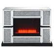 Bowery Hill LED Electric Fireplace in Mirrored Acrylic Finish
