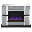 Bowery Hill LED Electric Fireplace in Mirrored Acrylic Finish