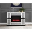 Bowery Hill LED Electric Fireplace in Mirrored Acrylic Finish