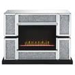 Bowery Hill LED Electric Fireplace in Mirrored Acrylic Finish