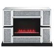 Bowery Hill LED Electric Fireplace in Mirrored Acrylic Finish