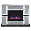 Bowery Hill LED Electric Fireplace in Mirrored Acrylic Finish