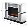 Bowery Hill LED Electric Fireplace in Mirrored Acrylic Finish
