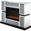Bowery Hill LED Electric Fireplace in Mirrored Acrylic Finish