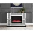 Bowery Hill LED Electric Fireplace in Mirrored Acrylic Finish