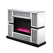 Bowery Hill LED Electric Fireplace in Mirrored Acrylic Finish