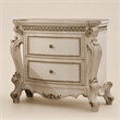 Bowery Hill Nightstand with 2 Drawers and Antique Pearl Finish