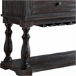 Bowery Hill 4-Drawer Marble Top Server in White and Weathered Espresso