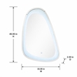 Bowery Hill Glass Wall Mirror with LED Lighting and Faux Diamonds