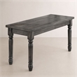 Bowery Hill Wooden Dining Bench with Turned Legs in Weathered Gray