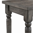 Bowery Hill Wooden Dining Bench with Turned Legs in Weathered Gray